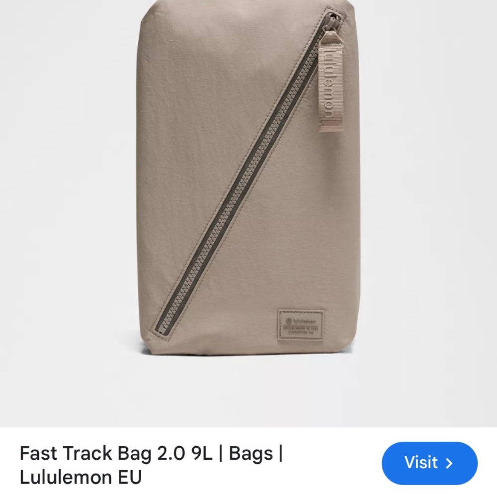 NWT Lululemon Tan Crossbody Bag fast track bag 2.0
